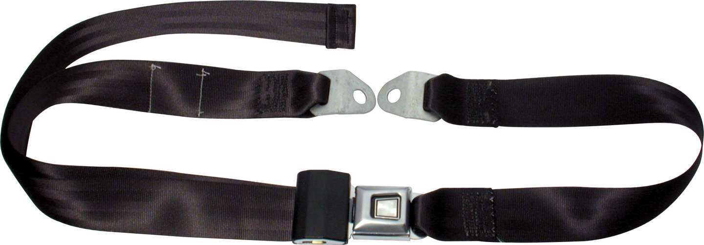 ALLSTAR Performance ALL98110 Black Lap Seat Belt with Push Button Buckle and Floor Mount