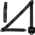 Allstar Performance ALL98115 Seat Belt Retractable 3-Point Black with Push Button Buckle