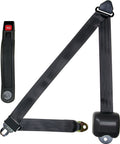Allstar Performance ALL98117 Seat Belt Retractable 3-Point with Push Button Buckle and Floor Mount in Charcoal