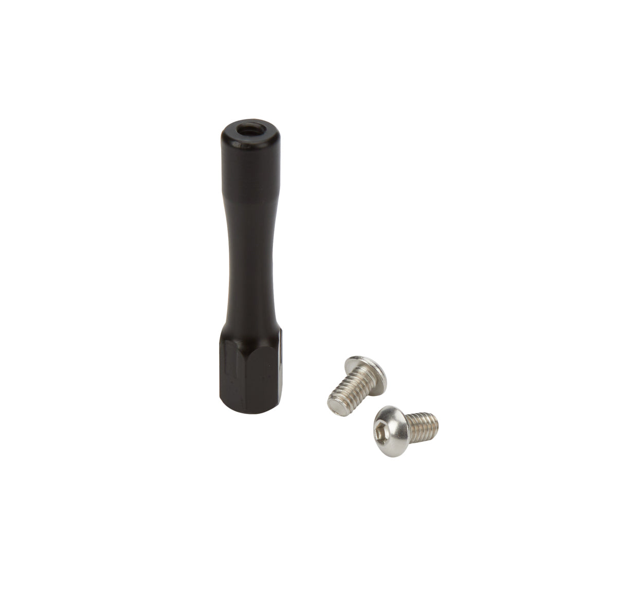 Allstar Performance ALL99323 Scoop Tray Mount Spacer with 5/16-18 Thread, 3-1/2 Inch Length, Aluminum, Black Anodized Finish