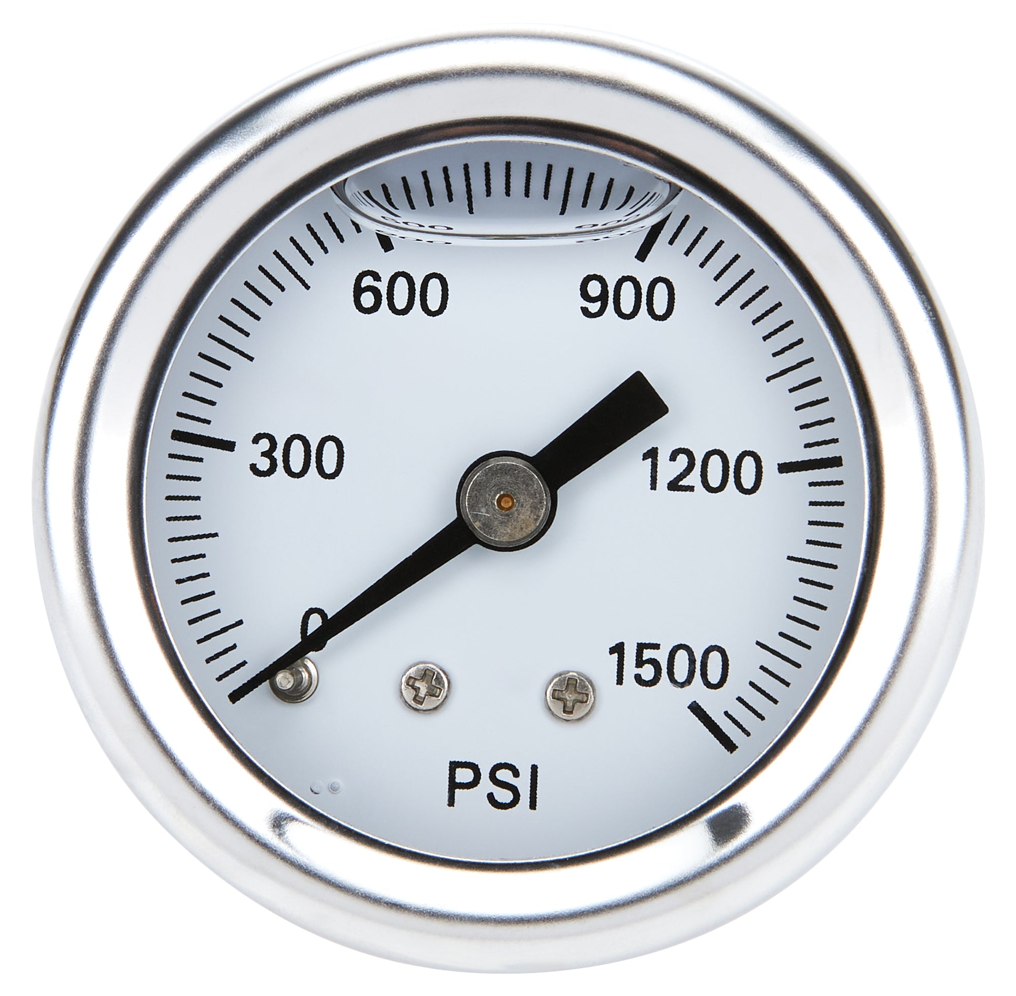 Allstar Performance ALL99345 Brake Bias Gauge, Liquid Filled, 0-1500 psi, Mechanical, Analog, White Face, Aluminum