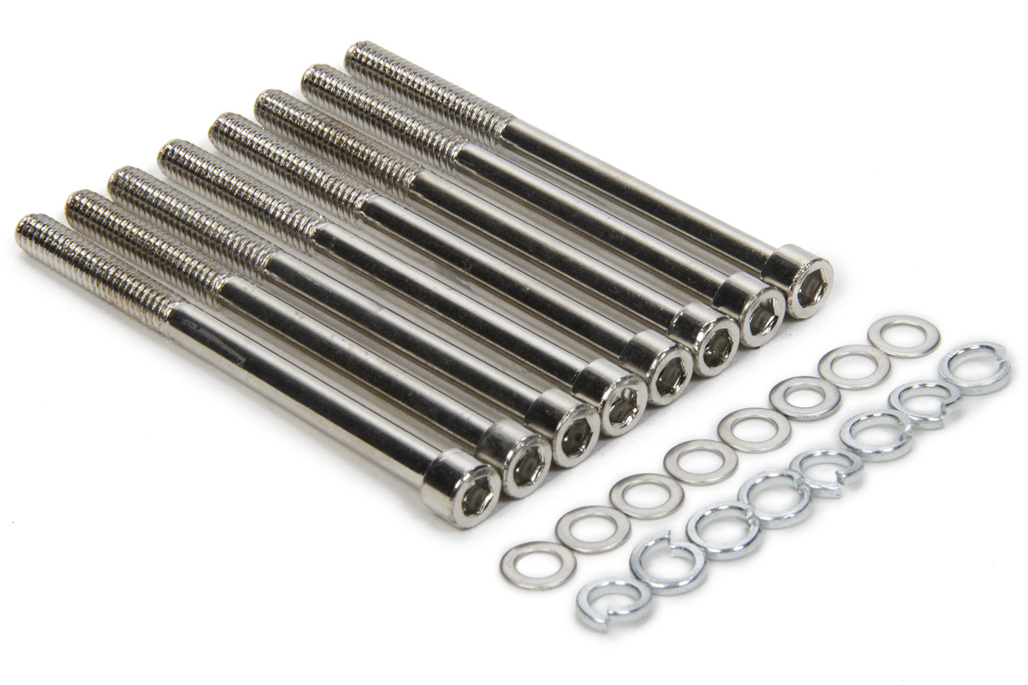 Allstar Performance ALL99465 Valve Cover Bolt Kit for Small Block Chevy, Chrome Steel, 1/4-20 Thread, 3.75 Inch Length, Allen Head, Lock Washers Included