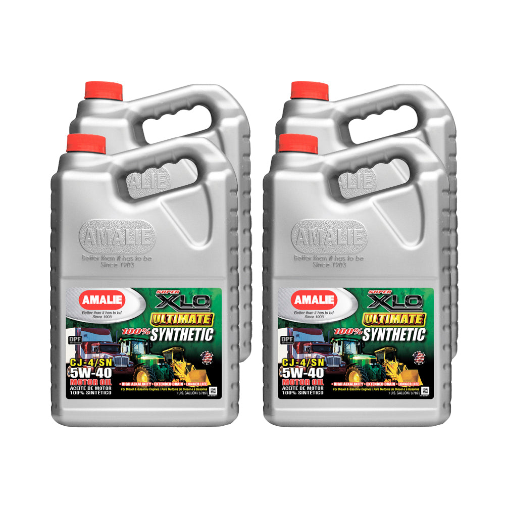 Amalie XLO Ultimate 5W40 Synthetic Motor Oil 1-Gallon Jug Set of 4