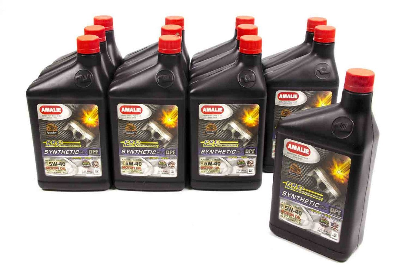 Amalie Pro High Performance 5W40 Semi-Synthetic Motor Oil Case of 12 Quarts