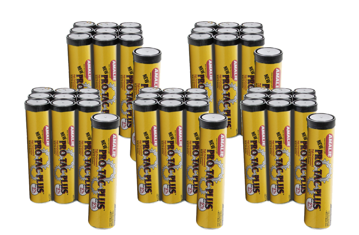 Amalie Pro Tac Plus Lithium Grease with 5% Moly, 14 oz Cartridge, Set of 50