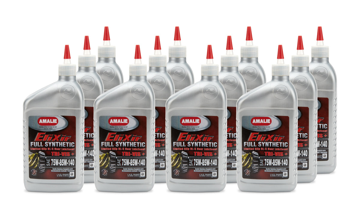 Amalie Elixir Synthetic LS GL-5 Gear Oil 75W-85W-140, 1 Quart Bottles, Case of 12