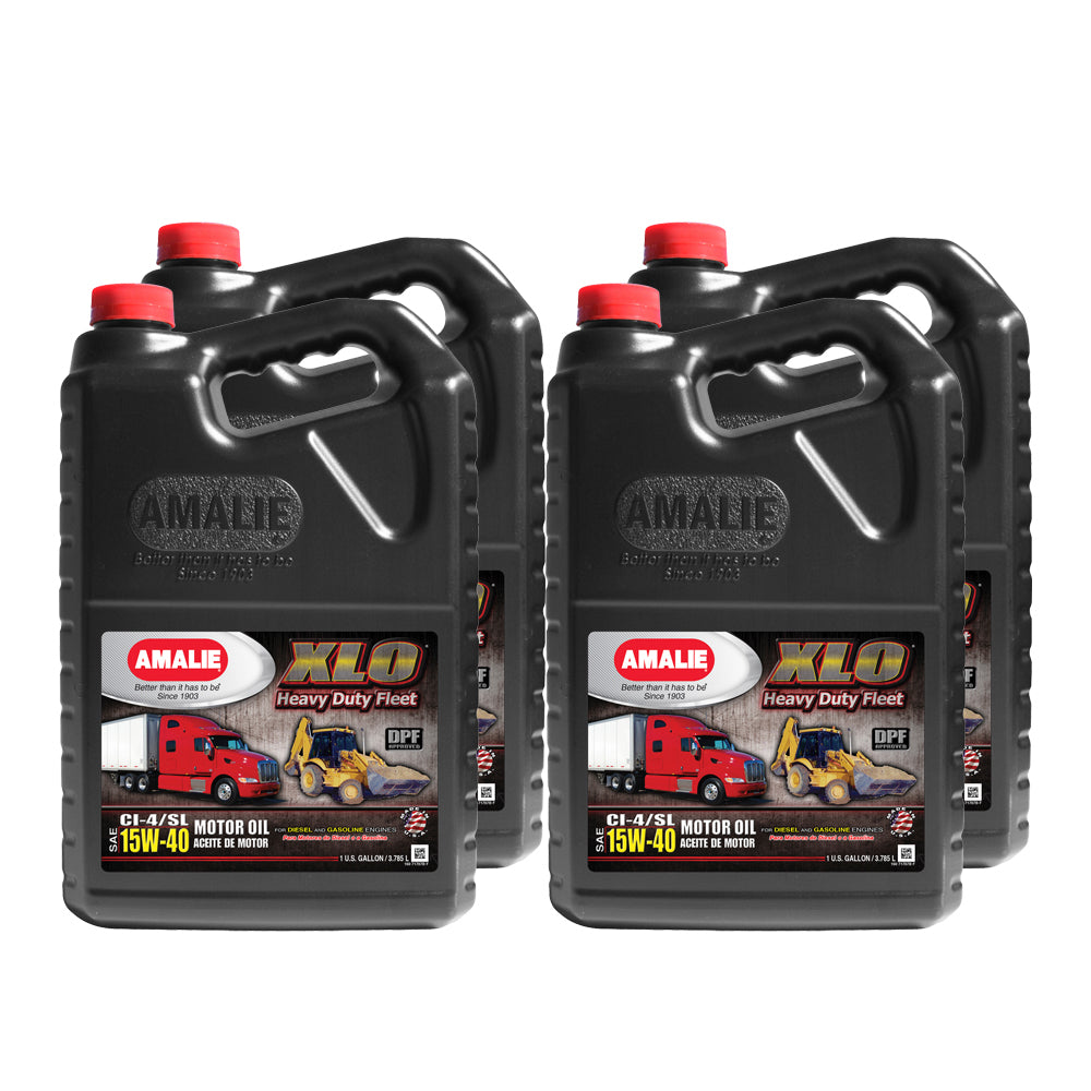 Amalie XLO Heavy Duty Fleet Oil 15W-40 Conventional 1-Gallon Jug Set of 4