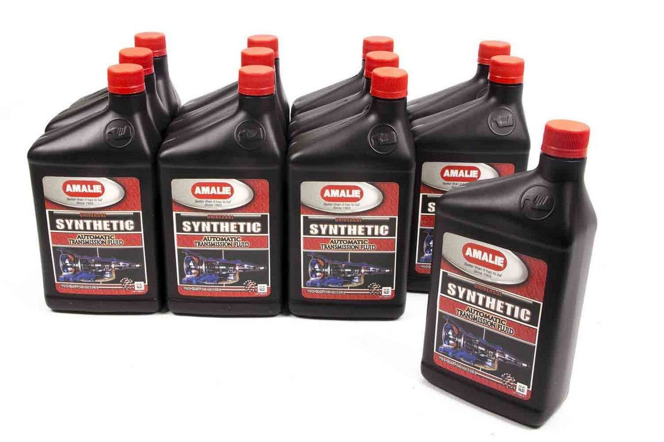 Amalie Universal Synthetic Automatic Transmission Fluid - 1 Quart Bottle, Case of 12