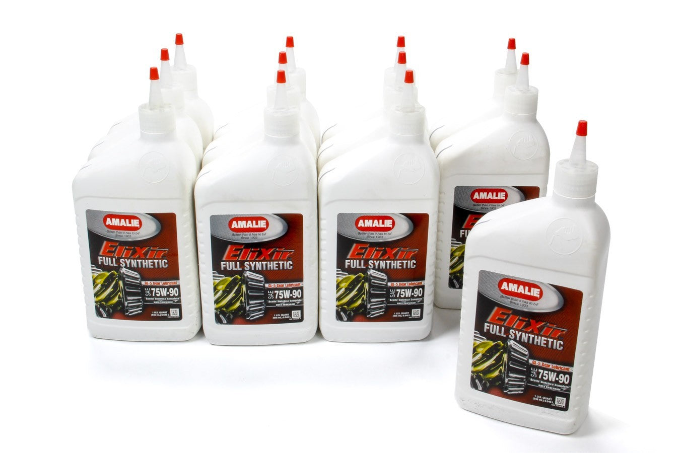 Amalie Elixir Full Synthetic GL-5 75W90 Gear Oil Case of 12 Quarts