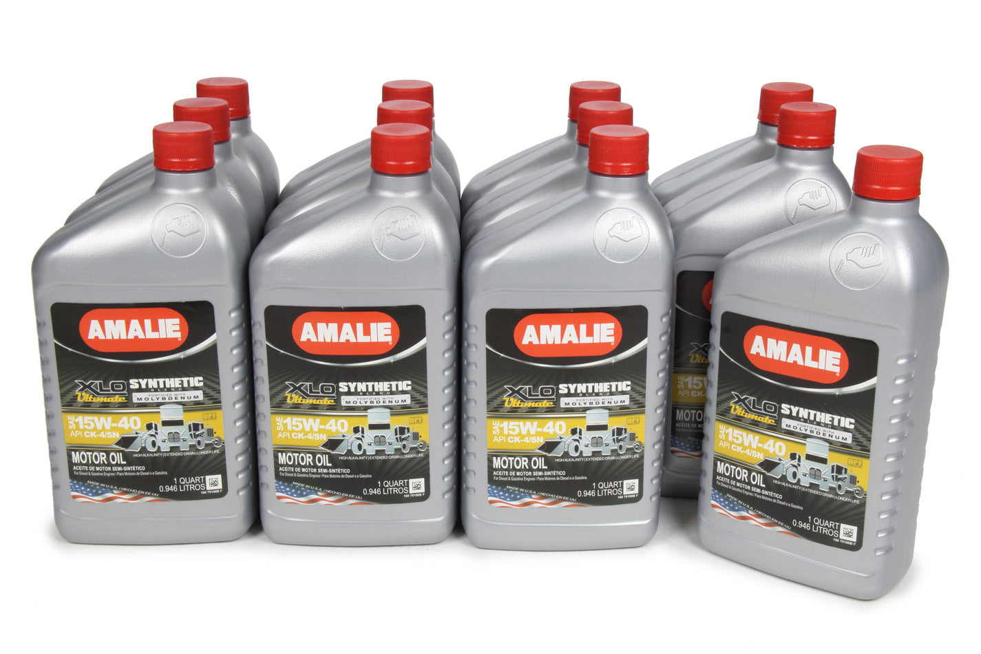 Amalie XLO Ultimate 15W40 Semi-Synthetic Motor Oil Case of 12 Quarts