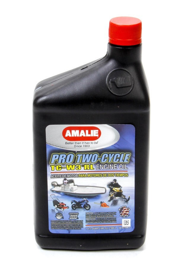 Amalie Pro 2 Cycle TC-W3 RL Oil 1 Quart Motor Oil for Two-Stroke Engines