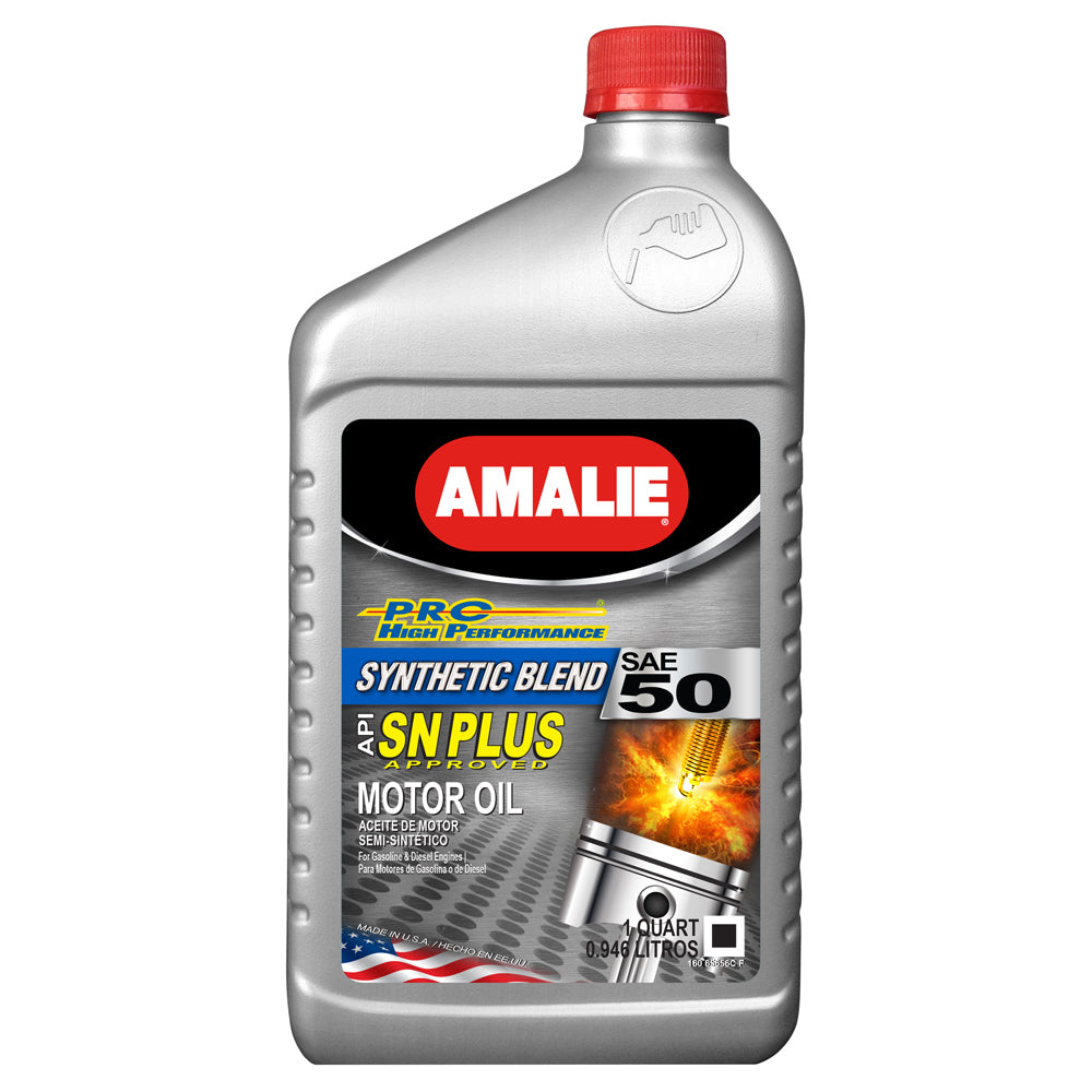 Amalie PRO High Performance Semi-Synthetic Motor Oil 50W, 1 Quart Bottle