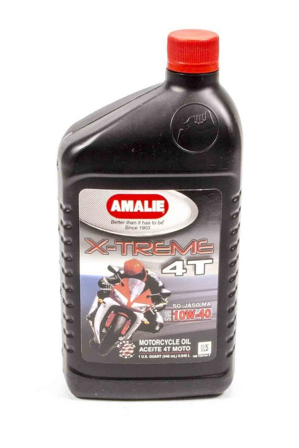 Amalie X-treme 4T SG Motorcycle Oil 10W-40, Conventional, 1 Quart Bottle