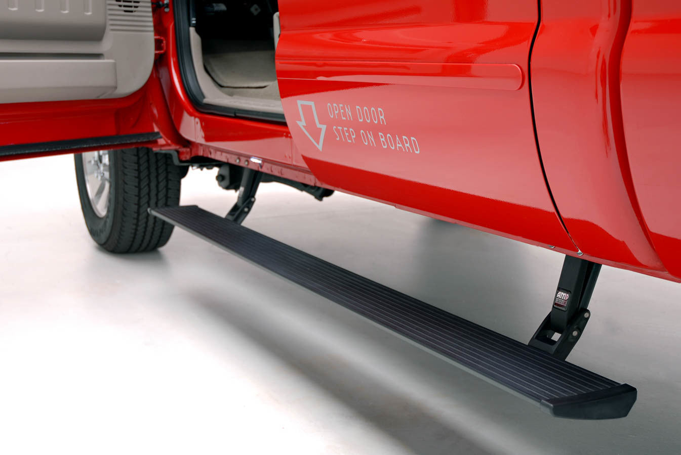 AMP Research PowerStep 75104-01A Power-Deploying Step Bars for Ford F250/F350 1999-2007, Aluminum Black Anodized, Pair