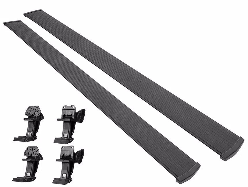 AMP Research Powerstep 76338-01A Fullsize Truck Step Bars for Toyota Tundra 2022-2023 with Mount Kit, Aluminum Black Anodized