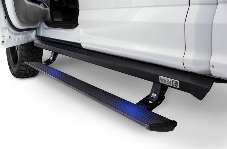 AMP Research PowerStep XL Non Plug-N-Play Black Power-Deploying Step Bars with Mount Kit for Ford Crew Cab 2002-2003