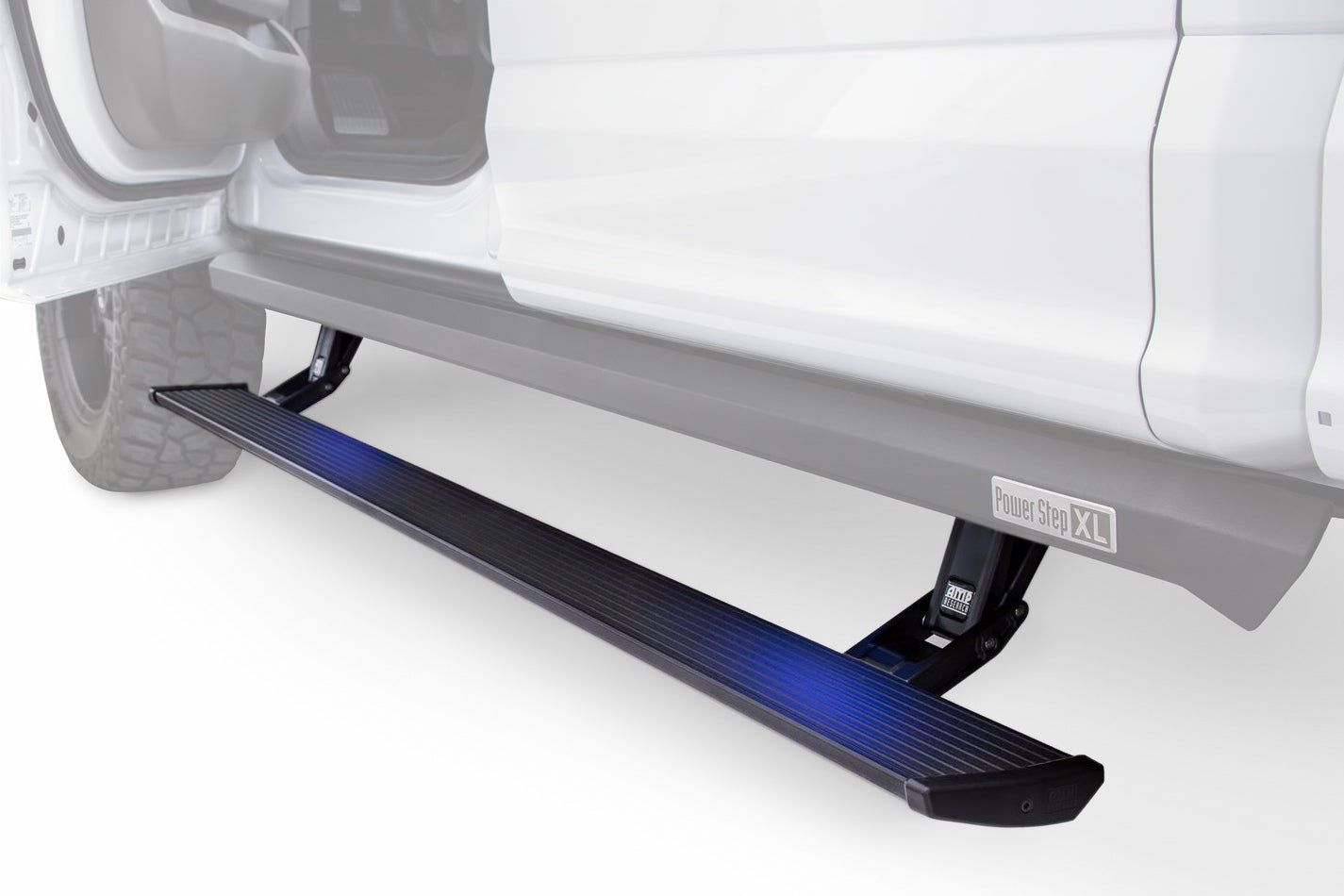 AMP Research Powerstep XL 77235-01A Power-Deploying Step Bars for Ford F-250 2017-2019, Aluminum Black Anodized, Crew Cab