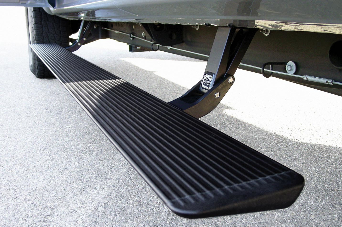 AMP Research PowerStep Xtreme 78240-01A Power-Deploying Side Step for Dodge Ram 1500 2019, Aluminum Black Anodized