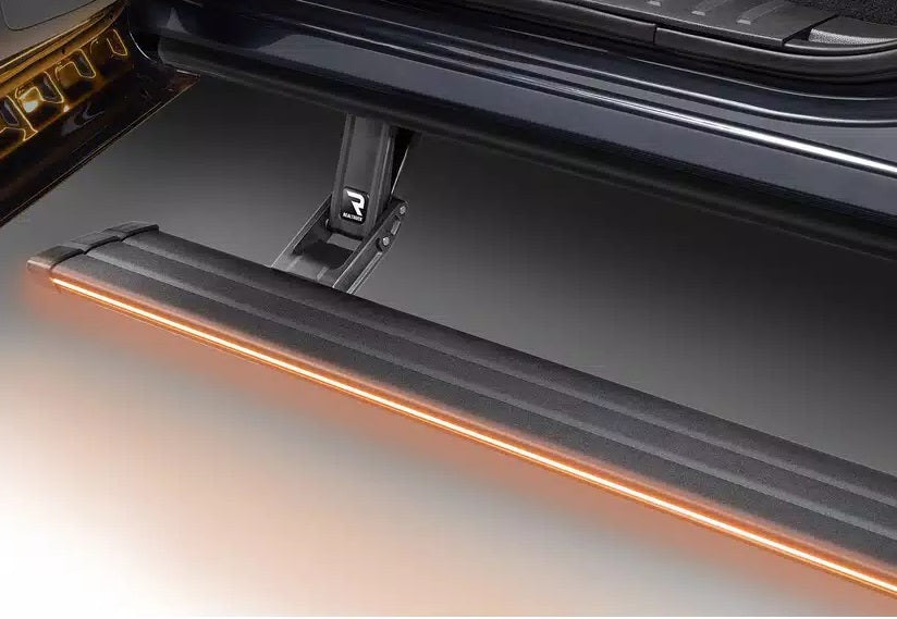 AMP Research Powerstep Vision 96140-01A Electric Running Boards for Ford Bronco 2021-2024 Black Anodized Aluminum