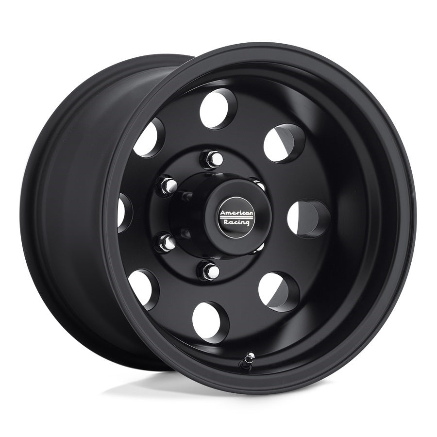 American Racing Wheels AR1726883B Baja 16x8 Satin Black Aluminum Wheel with 4.5-Inch Backspace and 6x139.7 Bolt Pattern