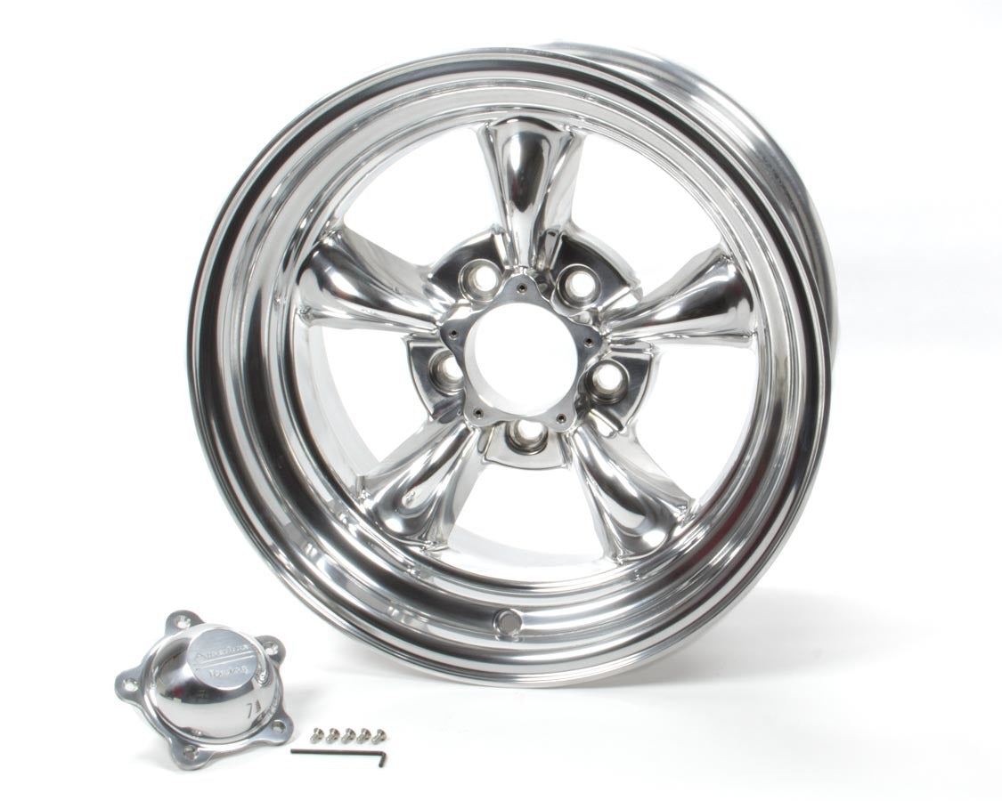 American Racing Wheels VN5155866 Torq Thrust II 15x8 Inch Polished Aluminum Wheel with 5x4.5 Bolt Pattern and 4.5 Inch Backspace