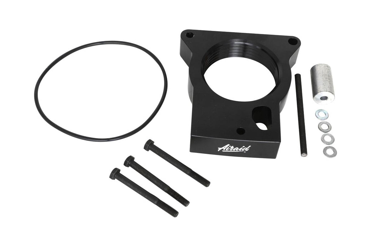 AIRAID Intake Systems AIR-200-520 Throttle Body Spacer for Small Block Chevy 5.7L, 1 Inch Thick, Black Anodized Aluminum