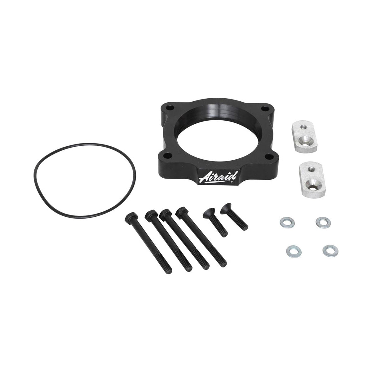 AIRAID Intake Systems AIR-200-586 Trailblazer 4.2L Throttle Body Spacer with Gasket and Hardware, 1 Inch Thick, Black Anodized Aluminum