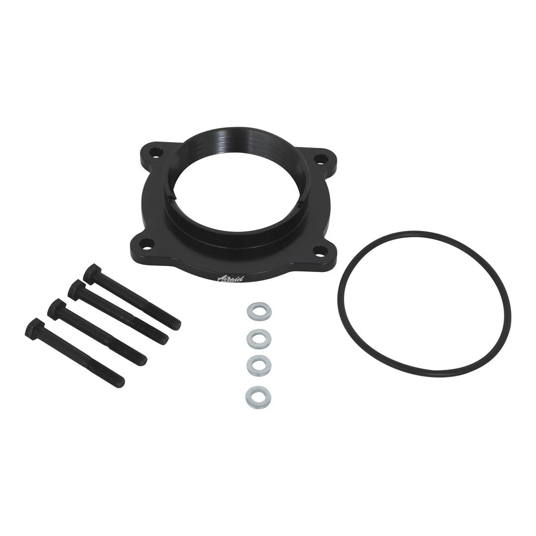 AIRAID Intake Systems AIR-250-609 Throttle Body Spacer for GM V6 Engines, 1 Inch Thick, Black Anodized Aluminum