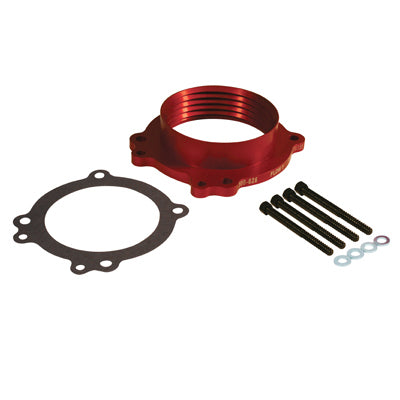 AIRAID Intake Systems AIR-300-626 Throttle Body Spacer for Small Block Mopar Dodge Ram 2008-2012, 1 Inch Thick, Aluminum, Red Anodized