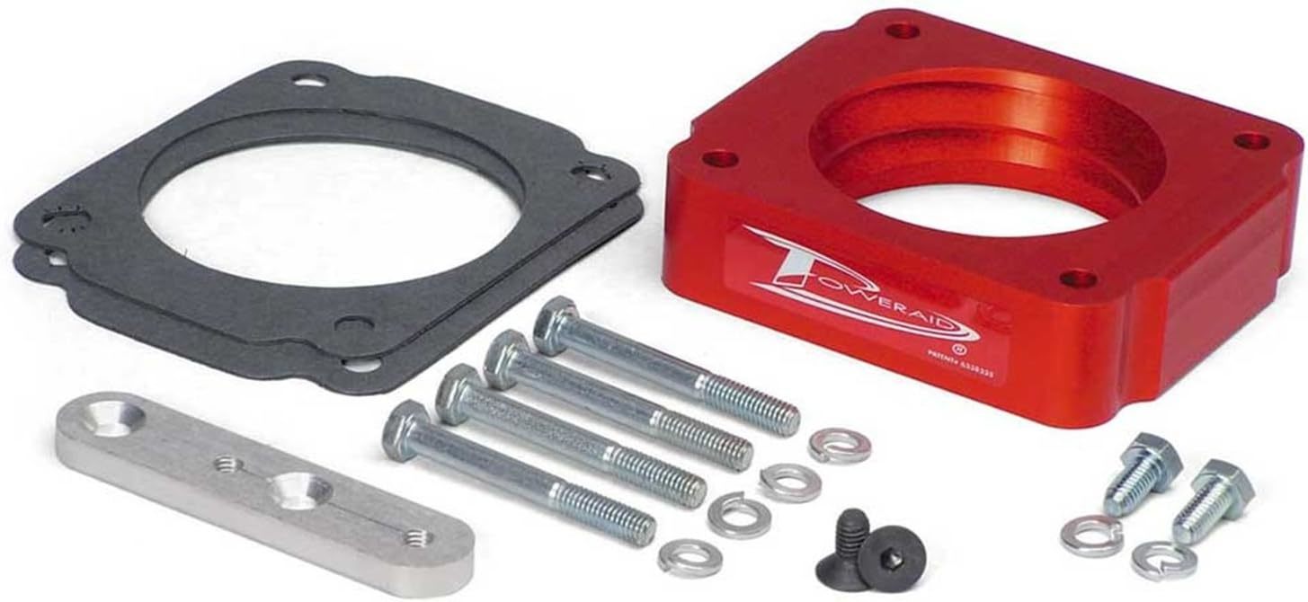 AIRAID Intake Systems AIR-400-524 Throttle Body Spacer for Ford Mustang 4.6L, 1 Inch Thick, Red Anodized Aluminum