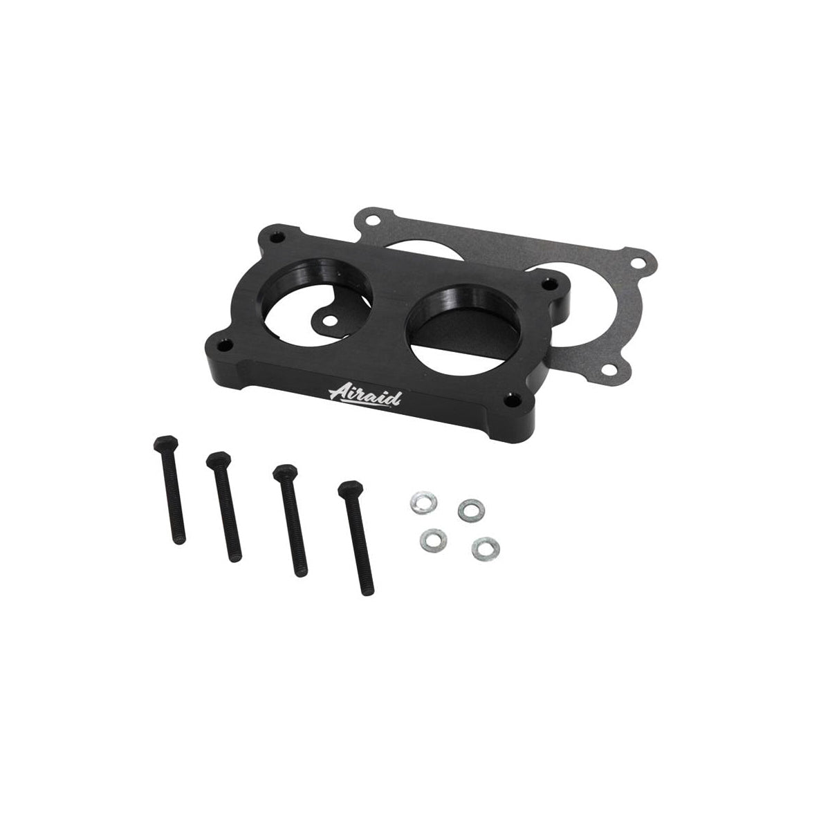 AIRAID Intake Systems AIR-450-610 Throttle Body Spacer for Ford Mustang 4.6L V8 2005-2009, 1 Inch Thickness, Black Anodized Aluminum