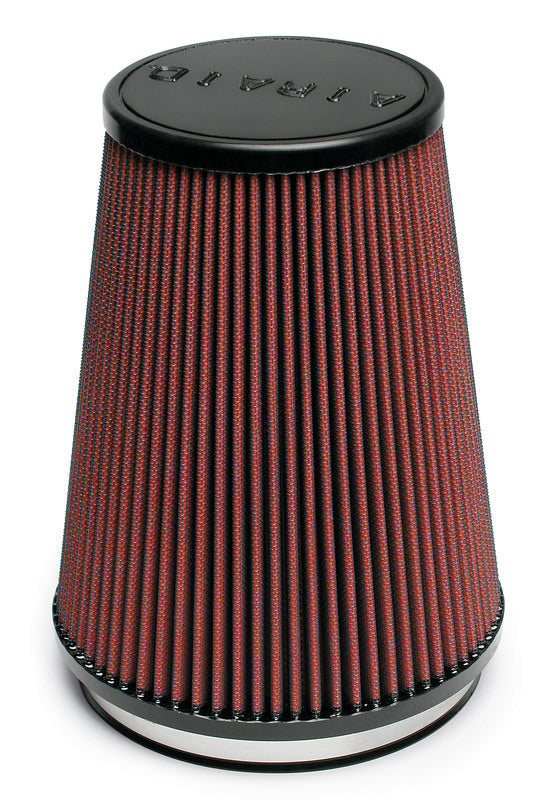 AIRAID Intake Systems AIR-701-469 Universal Dryflow Air Filter, Clamp-On, Conical, 7.25 Inch Base, 5 Inch Top Diameter, 9 Inch Tall, 6 Inch Flange, Red Synthetic Material