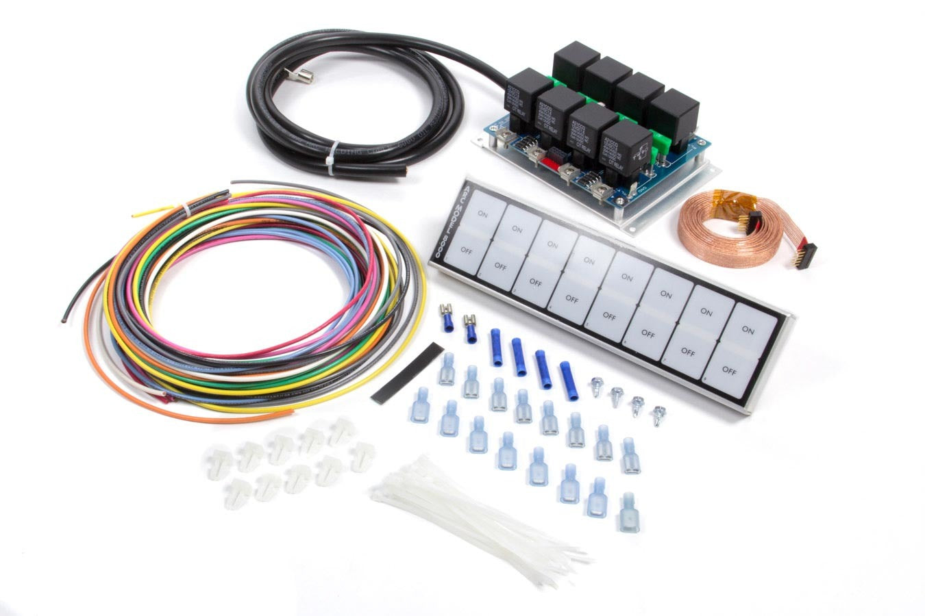 Auto Rod Controls 8000R Overhead Switch Panel with Eight Flat Fuses and Indicator Lights