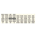 Auto Rod Controls LB1 Switch Panel Label Set for Electronic Flat Touch Model, White Face