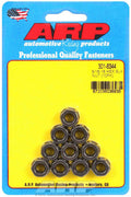 ARP Hex Nut Kit with Flange 5/16-18 Thread, 1/2 Inch Hex Head, Chromoly Steel, Black Oxide Finish, Pack of 10
