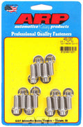 ARP Header Bolt Kit 400-1207, 3/8-16 Thread, 0.75 Inch Long, 12 Point Stainless Steel Polished Finish
