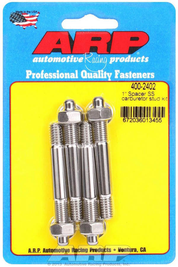 ARP Carburetor Stud Kit 400-2402 Stainless Steel 5/16 Inch Thread Size, 2.7 Inch Length