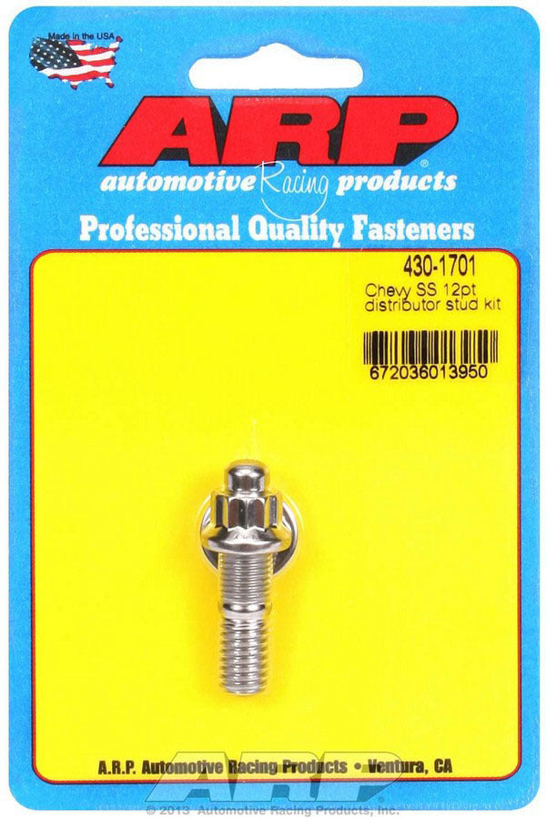 ARP S/S Chevy Distributor Stud Kit 12 Point Stainless Steel for GM V6 and V8 Engines