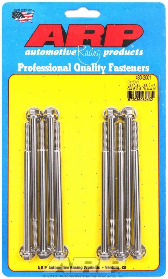 ARP GM LS Series Intake Manifold Bolt Kit 6 Point Stainless Steel Polished