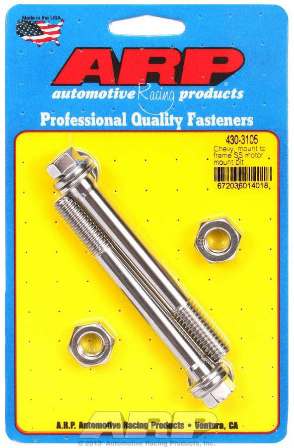 ARP 430-3105 Stainless Steel Motor Mount Bolt Kit for Chevy V6 and V8 Engines