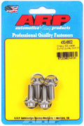 ARP Water Pump Pulley Bolt Kit for Chevy S/S W/P - 5/16-24 Thread, 0.75 Inch Length, 12 Point Stainless Steel, Polished Finish