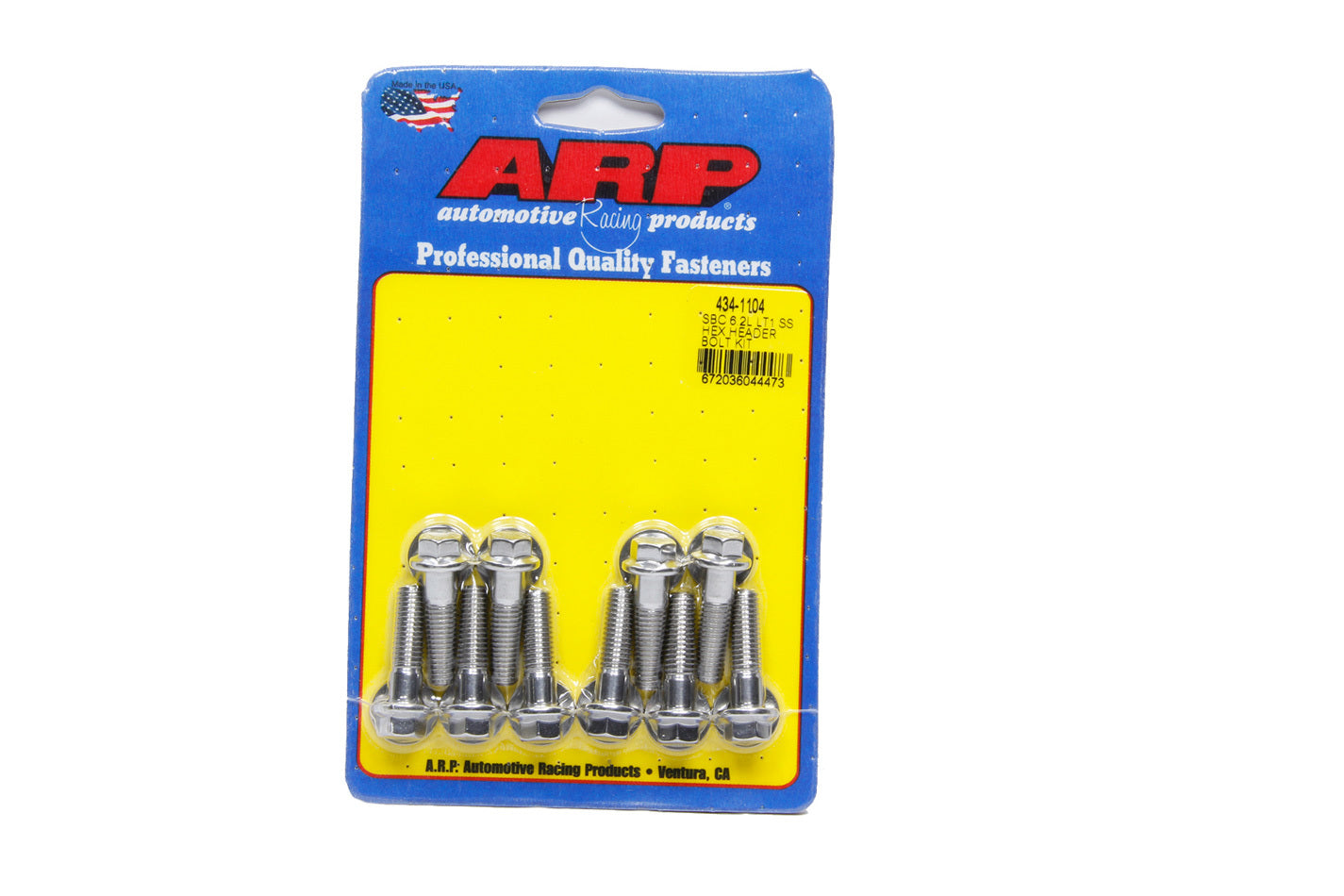 ARP Header Bolt Kit 434-1104 for GM GenV LT-Series 6.2L V8, Stainless Steel, Polished Hex Head
