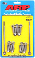 ARP 434-6901 Stainless Steel Oil Pan Bolt Kit for GM LS-Series Engines, Hex Head, Polished Finish