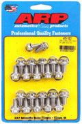 ARP BBC 435-1801 Stainless Steel Oil Pan Bolt Kit with 12-Point Head and 2-Piece Cork Gasket for Big Block Chevy Engines