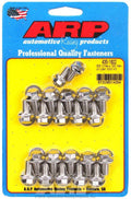 ARP BBC S/S Oil Pan Bolt Kit 6-Point Hex Head Stainless Steel with 2-Piece Cork Gasket