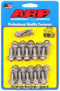 ARP BBC S/S Oil Pan Bolt Kit 12 Point Head Stainless Steel with Rubber Gasket