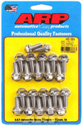 ARP BBC Stainless Steel Oil Pan Bolt Kit with Rubber Gasket, Hex Head, 1-Piece