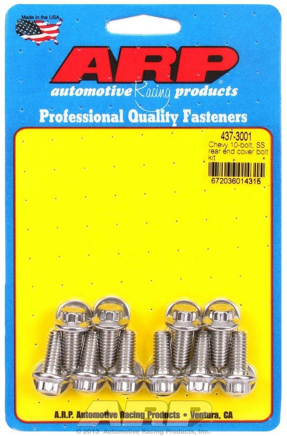 ARP 437-3001 Stainless Steel Rear End Cover Bolt Kit for GM 10-Bolt Differentials