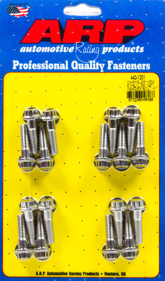 ARP Header Bolt Kit 440-1201 for Mopar Gen III Hemi 5.7L and 6.1L Engines