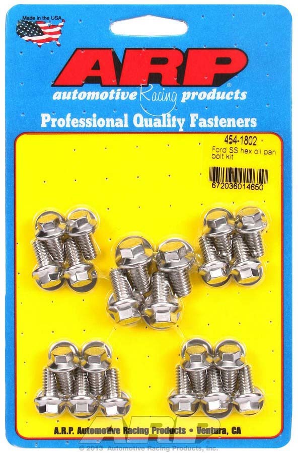 ARP Ford S/S Oil Pan Bolt Kit 6pt for Small Block and Cleveland Engines